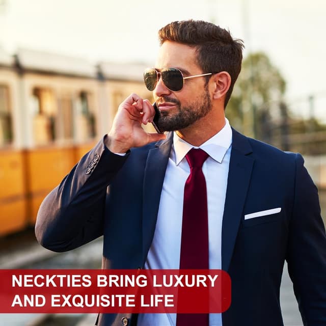 Thumbnail 5 de URAQT Corbata de Hombre 8cm Color Sólido✂️ para Fiesta y Oficina