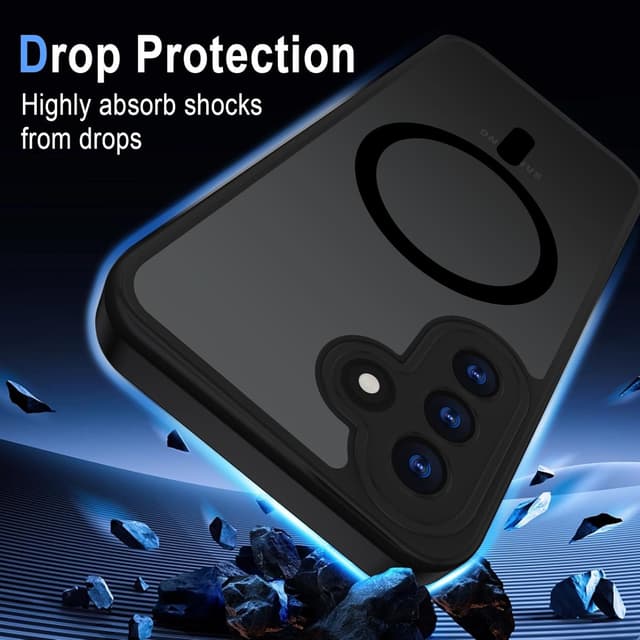 Thumbnail 6 de Coque magnétique XTCASE pour Samsung Galaxy A37 compatible MagSafe (noir) – dos translucide mat, bumper TPU anti-chocs