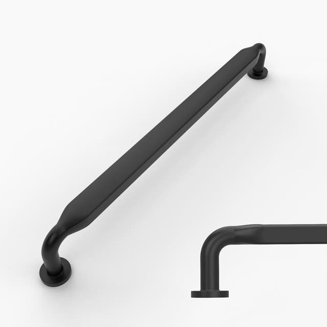 Detalle de Amerdeco set da 10 maniglie per mobili nere con interasse fori 192 mm (UK0071)