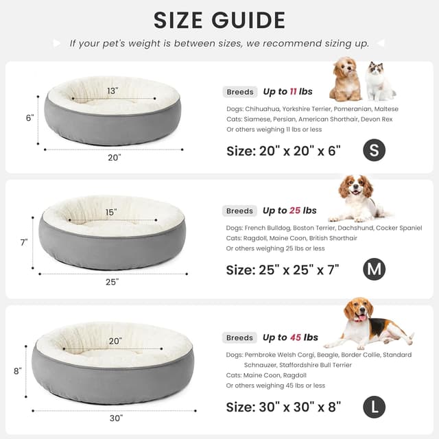 Detalle de Love's cabin Round Donut 20in Bed 🐾