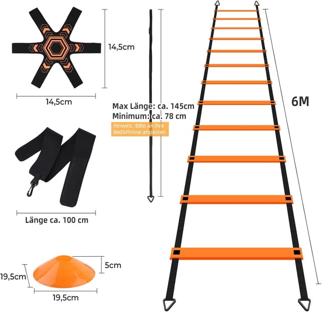 Thumbnail 5 de YISSVIC Speed Agility Ladder 6m for Kids