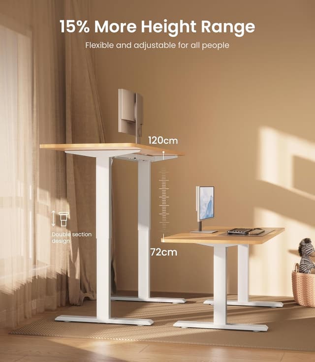 Detalle de MAIDeSITe electric standing desk frame 72–120 cm