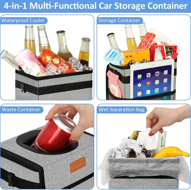 Thumbnail 6 de ELONGRIVER Car Trash Can Leak-Proof 1L 🗑