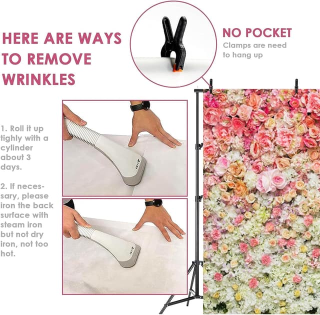 Detalle 2 de Jiuzcare Fotowand Hintergrund 1,5x2,1 m