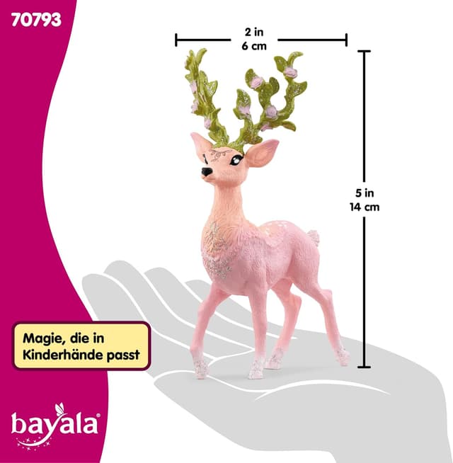 Detalle 2 de Schleich Bayala Magischer Hirsch 70793 (9 x 6 x 14 cm) – detailgetreue Figur ab 5 Jahren