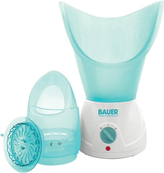 Detalle de Bauer Professional Facial Spa Face Steamer and Nasal Inhaler Set for blackheads, blocked sinuses & aromatherapy tray