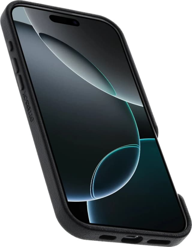 Detalle 2 de OtterBox Symmetry Backcover mit MagSafe für iPhone 16 Pro Max (Leder, Schwarz)