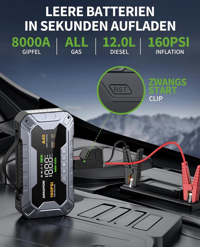 Thumbnail 1 de AIMAPOW Starthilfe Powerbank 27000mAh für Pkw