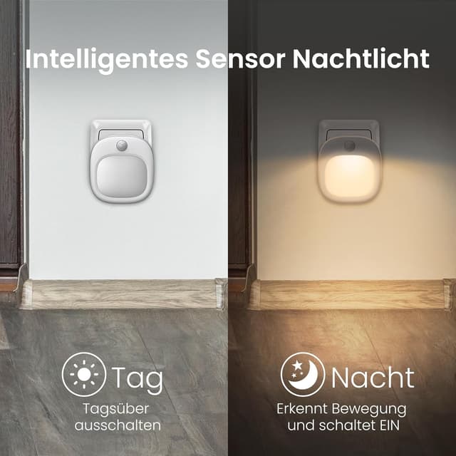 Detalle de Nachtlicht mit Bewegungsmelder 2 Stück