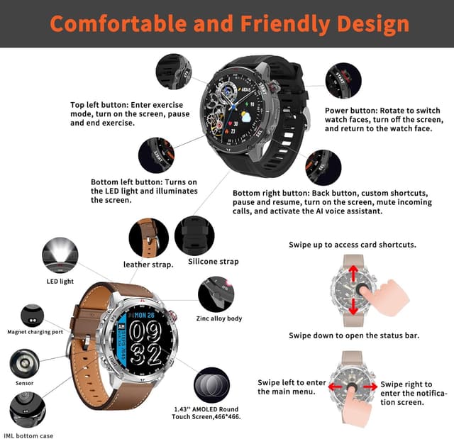 Detalle de Health Fitness GPS Smartwatch with NFC