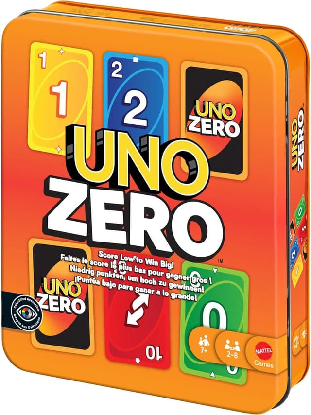 Detalle de Mattel Games UNO Zero JLK16, juego de cartas 2–8 jugadores 🎲