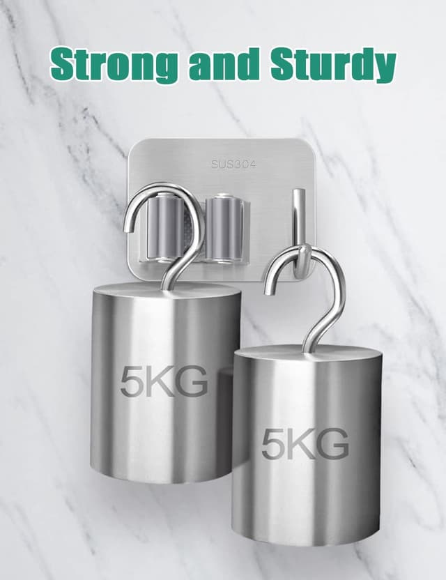 Thumbnail 3 de Henrycares 6-Pack Broom Mop Holder wall hooks 🧹