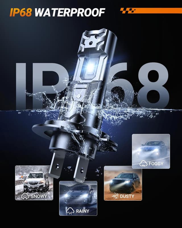 Thumbnail 6 de SEALIGHT ampoules LED H7 32000 lm 6500 K, kit conversion halogène Plug and Play (2 pièces)