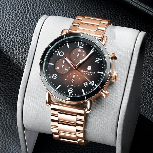 Detalle 2 de SAPPHERO Chronograph 50M Wasserdicht