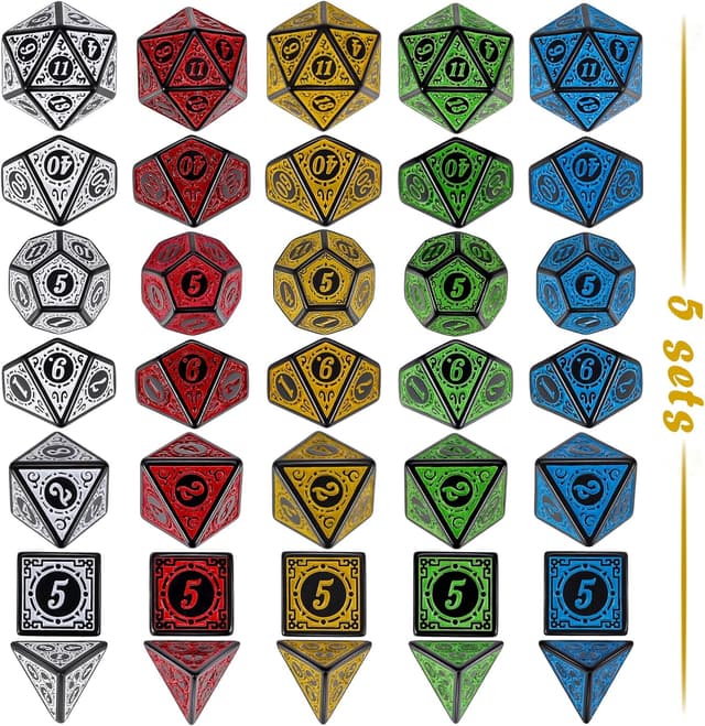 Thumbnail 2 de QMAY DND Würfel 35 Stück 🎲
