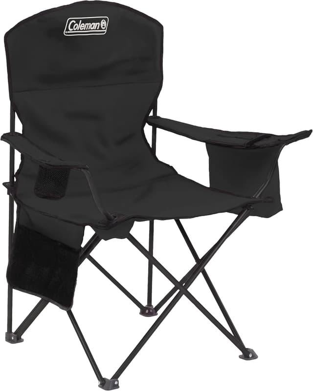 Detalle de Coleman Portable Camping Chair with 4-Can Cooler, Cushioned Seat & Back