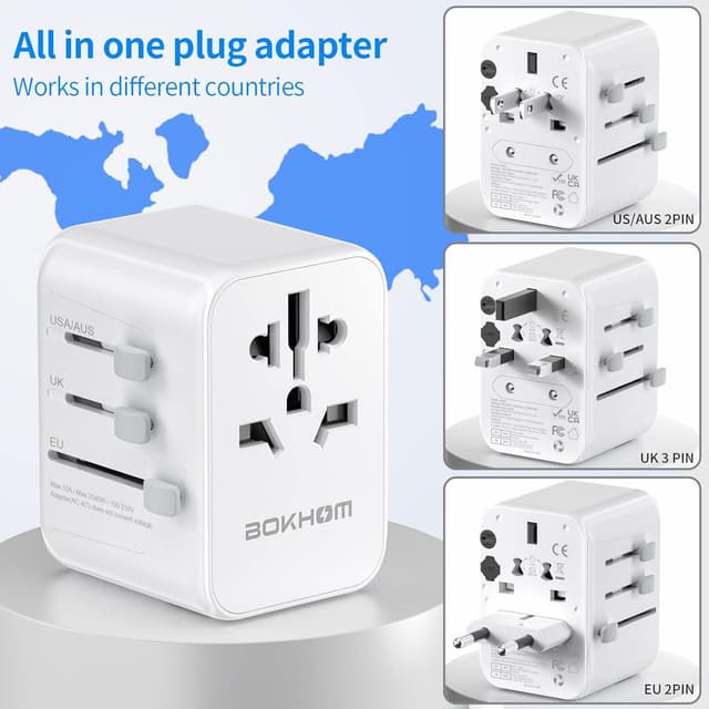 Detalle de Worldwide Travel Adapter USB-C PD 30W with surge protection 🌍