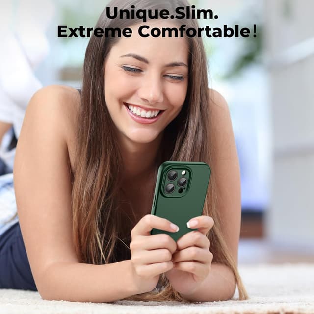 Thumbnail 6 de SUPFINE Designed for iPhone 15 Pro Max Liquid Silicone Case (Acacia Green)