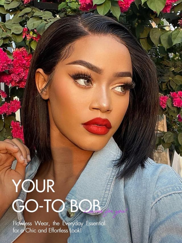 Thumbnail 1 de LUVME HAIR Salt & Pepper Layered Bob 10" Wig