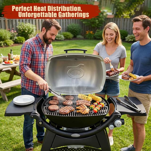 Thumbnail 6 de Denmay 7646 Grillrost aus Gusseisen als Ersatz für Weber Q300/Q320/Q3000/Q3200 (2 Stück)