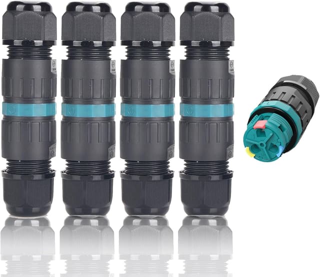 Thumbnail 6 de Wasserdichte Abzweigdose IP68 (Ø5–Ø12 mm) 4-Wege für Außenanlagen – TÜV-geprüft, schwarz