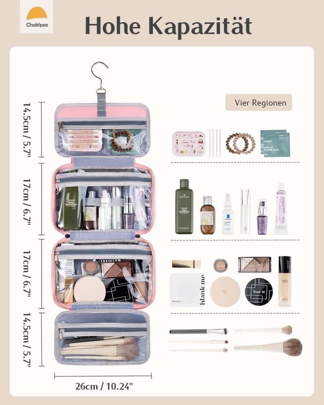 Detalle de Chakipee Reise Kulturbeutel Wasserdicht, Mittel