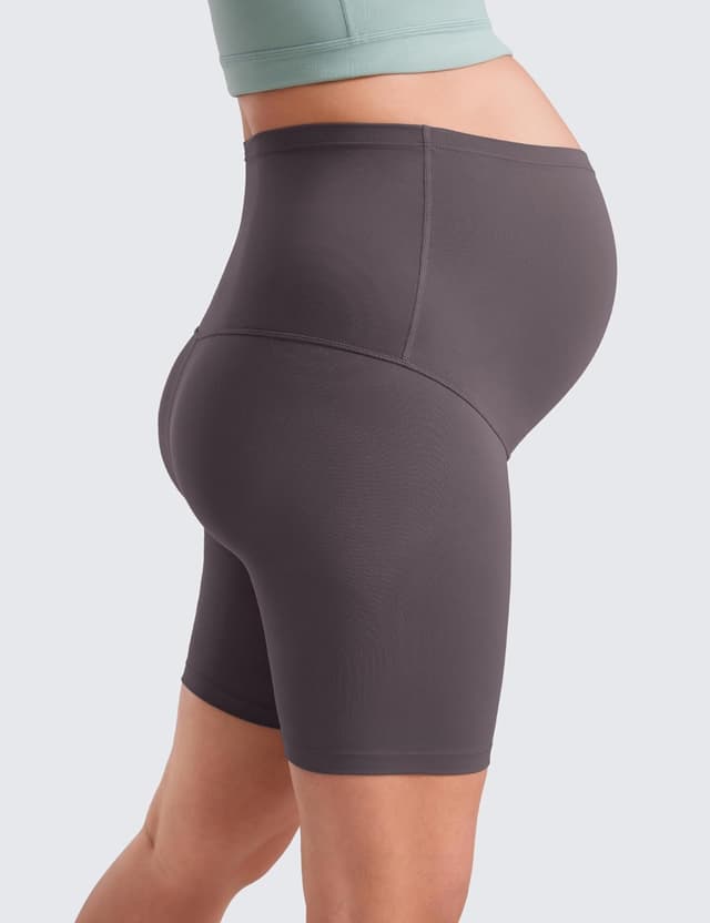 Detalle de CRZ YOGA Donna Butterluxe maternità pantaloncini sopra la pancia per yoga e corsa, Allenamento
