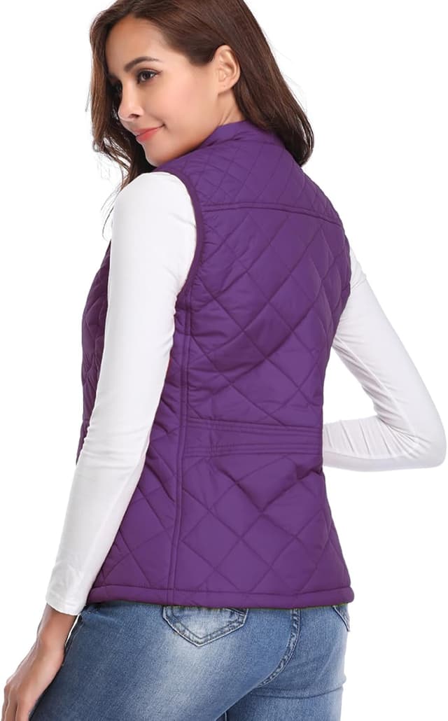 Detalle de Fuinloth Quilted Women’s Puffer Vest, Lightweight ⛑