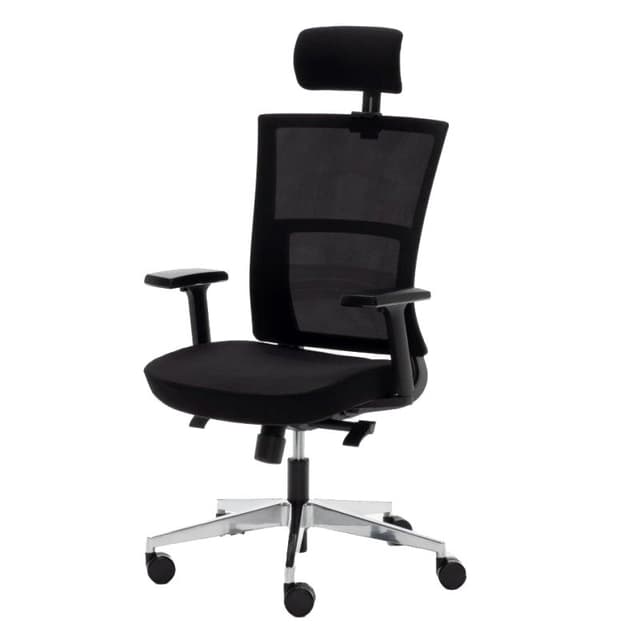 Detalle de Euromof Atlanta 🪑 Silla de Oficina Ergonómica Negra