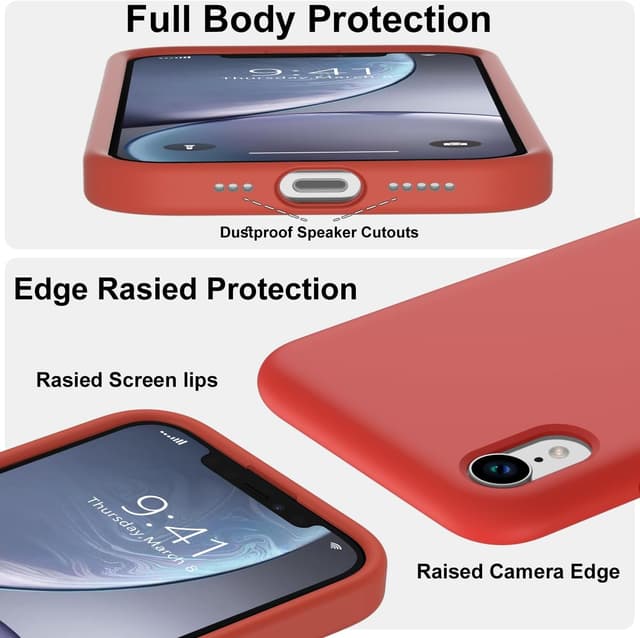 Detalle de CASELIVE iPhone XR silicone case, 6.1 inch