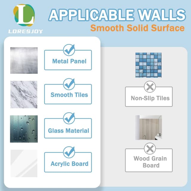 Detalle de LORESJOY Duschgriff mit Saugnapf – abnehmbarer Haltegriff für Dusche & Badewanne, max. 110 kg, ohne Bohren