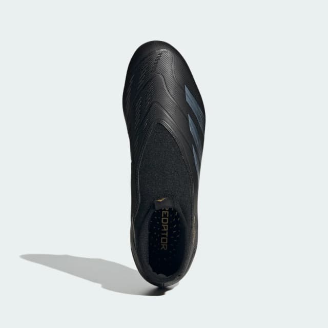 Detalle de adidas Predator League Laceless de fútbol para césped natural seco (negro)