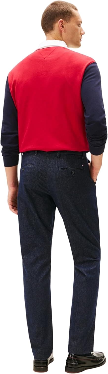 Detalle 2 de Tommy Hilfiger Men’s Denton Brushed Marl Chino trousers (5-pocket, tapered fit)