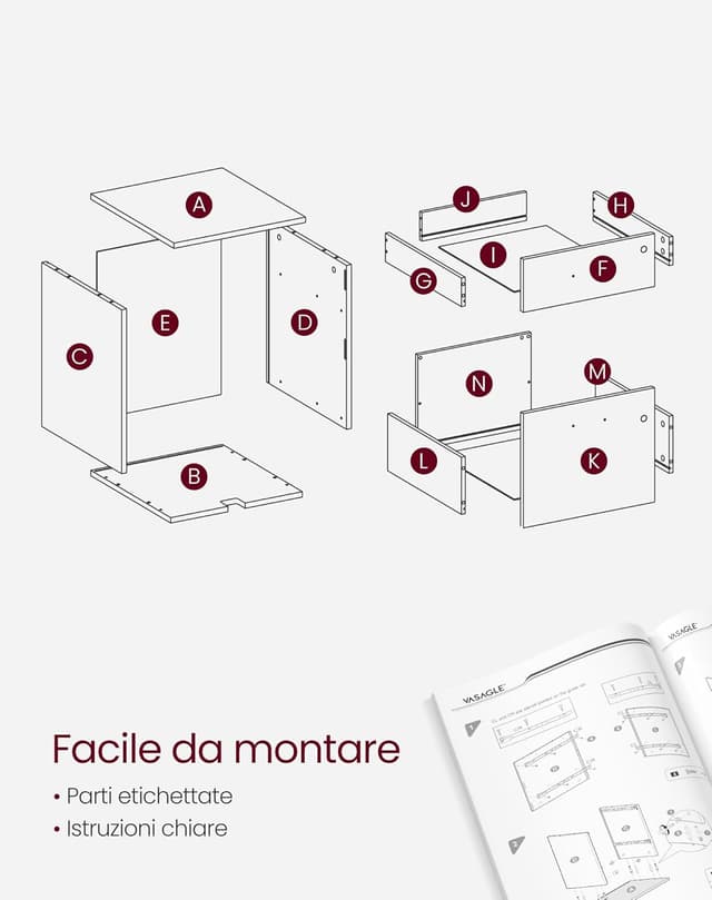 Thumbnail 6 de VASAGLE LCD22BV1 mobile ufficio 43,8x40x54,4 cm