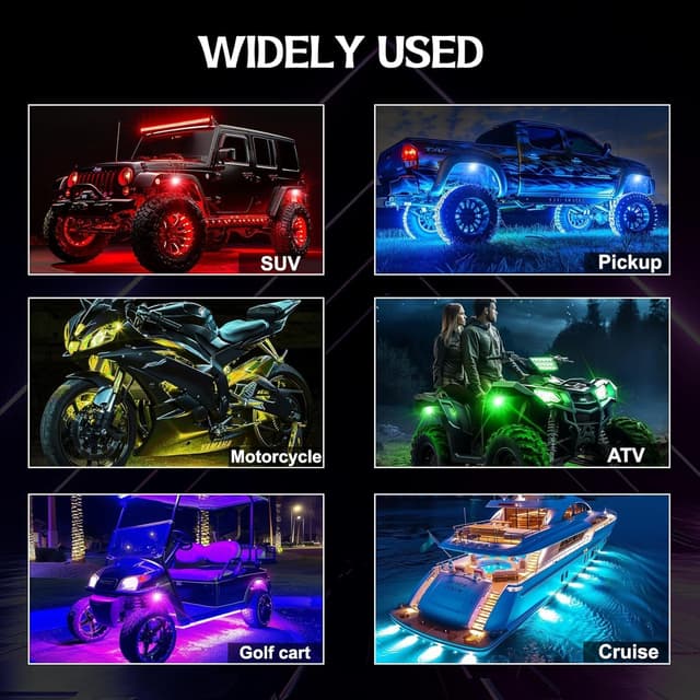 Thumbnail 3 de RGB Rock Lights 12 Pods Underglow