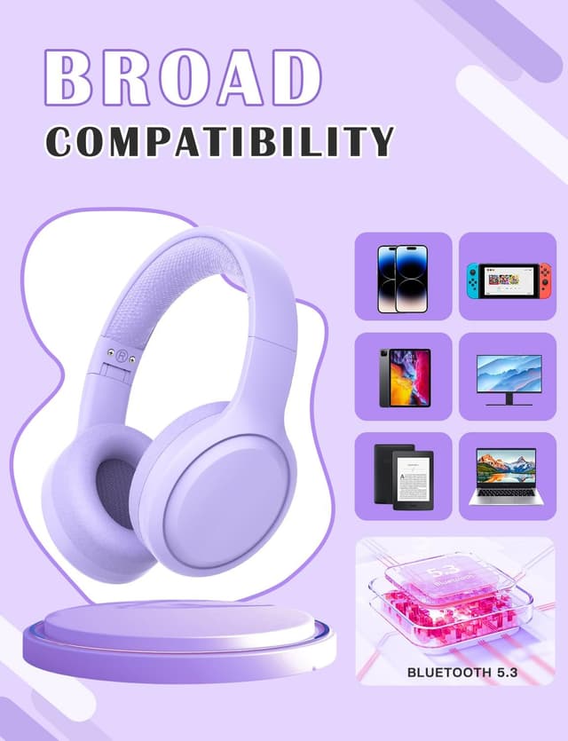 Detalle 2 de YOYOTUNE Kids Bluetooth Headphones 10h