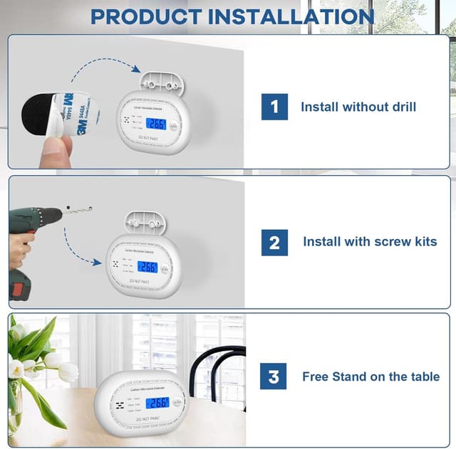 Thumbnail 6 de XINDUM CO detector LCD, 85 dB alarm
