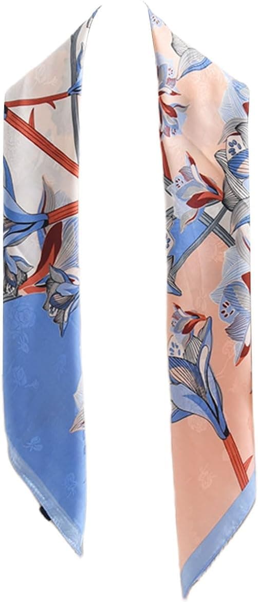 Detalle de prinfantasy Square Scarf Pattern Head Neckerchief (satin-feel) for Women