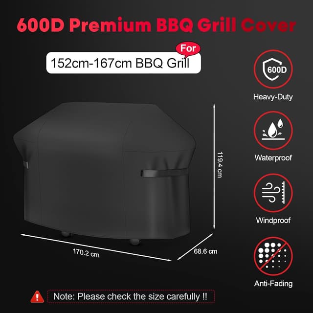 Thumbnail 1 de Weber housse barbecue robuste PU 170x68x119 cm