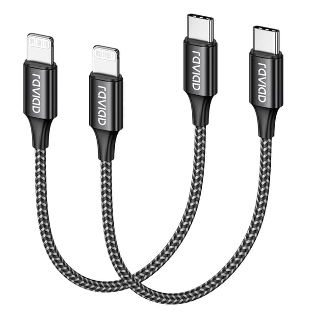 Detalle de RAVIAD USB C Lightning Kabel 0,3 m 2er-Set