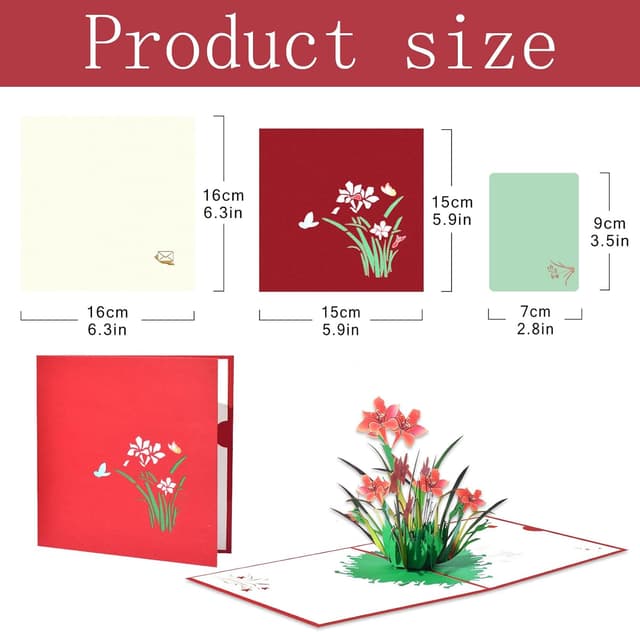 Detalle 2 de DLYMXGC Daffodil pop up bouquet cards