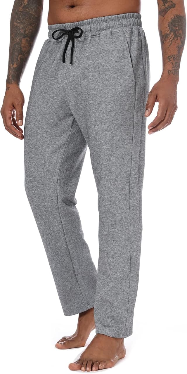 Detalle de Yageshark Jogginghose Herren Baumwolle mit Stretch – atmungsaktive Trainings- und Freizeithose mit Taschen