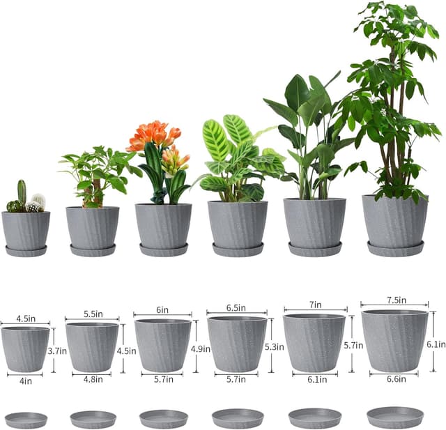 Thumbnail 1 de Plant Pots Indoor 6-Pack