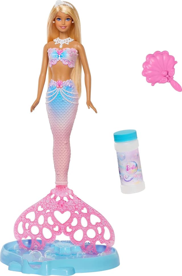 Detalle de Barbie Bubble Sparkle Meerjungfrau-Puppe JLW56