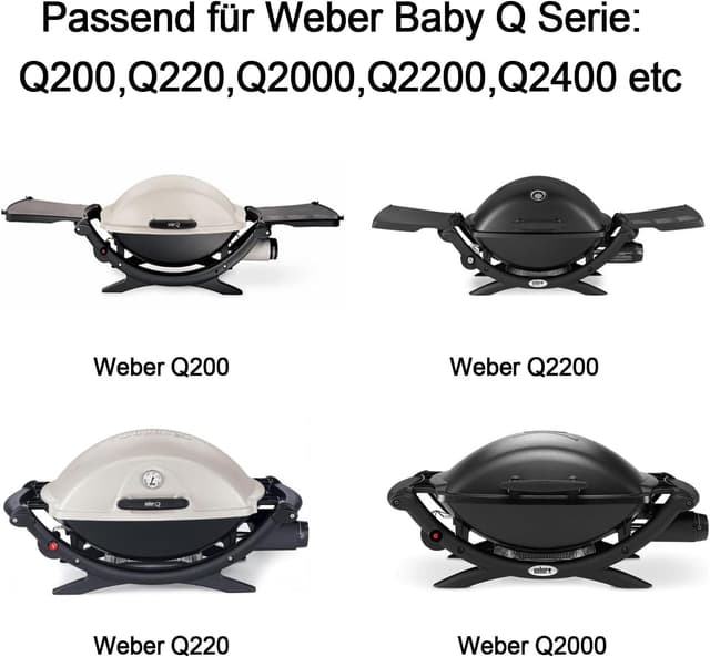 Detalle de 6559 Gusseisen Grillplatte als Ersatzteil für Weber Q200/Q220/Q240 (38,9 cm) – passende Bratpfanne für die Griddle-Nutzung