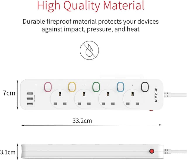 Thumbnail 5 de Mscien 4M USB Extension Lead 4 Way