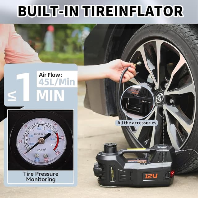 Thumbnail 4 de ROGTZ Electric Hydraulic Car Jack Kit 5 Ton