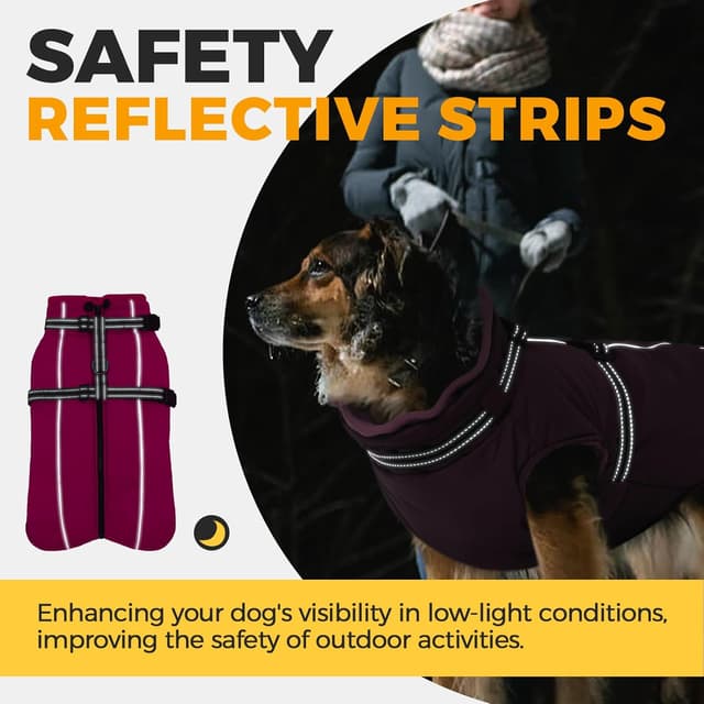 Thumbnail 3 de Lelepet Dog Coat with Harness Built In Water-Resistant Pink 3XL