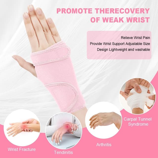 Detalle de ACWOO attelle de poignet pour canal carpien, tendinite et arthrite — maintien confortable de jour et de nuit