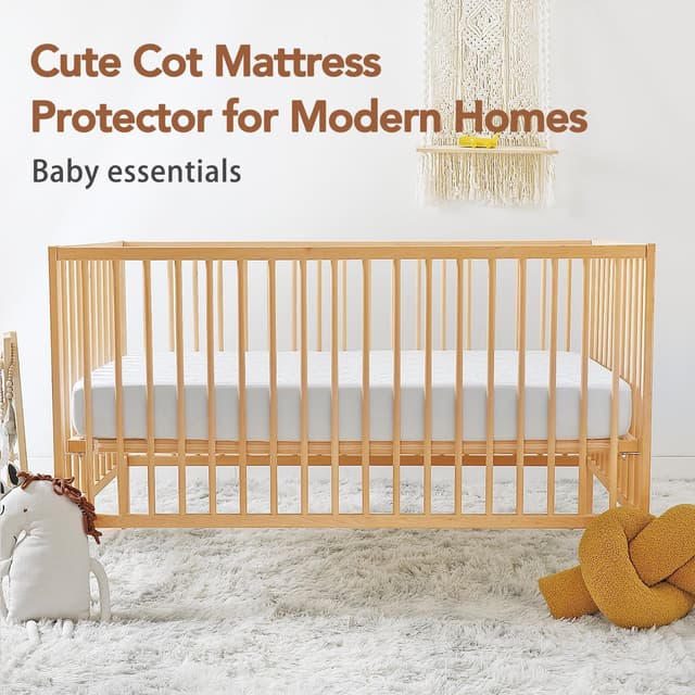 Thumbnail 6 de Bamboo Viscose Cot Bed Mattress Protector 70 x 140 cm